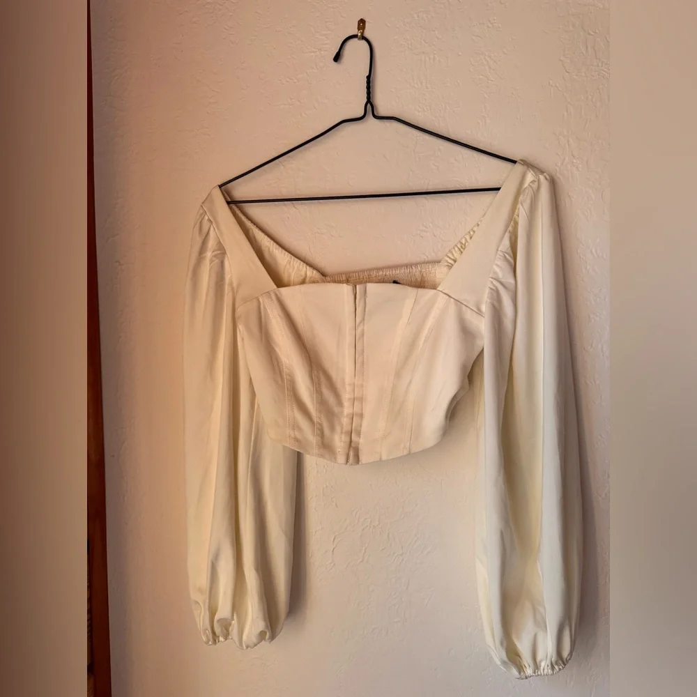 Urban Outfitters Balloon Sleeve Corset Top – Size M - Picture 2 of 6